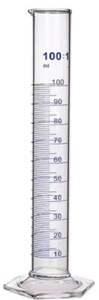 Quartz Measuring Cylinder With Spout Class B
