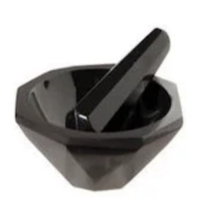 Agate Mortar and Pestle Black